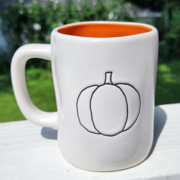 Harvest Blessings Pumpkin Ceramic Coffee Mug Rae Dunn Double Sided Coffee Mug - Picture 4 of 10
